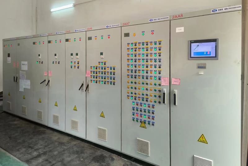 Arıtma tesisi PLC/HMI kontrol pano dizisi